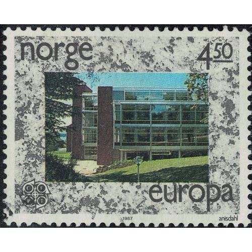 Norvège 1987 Oblitéré Used Architecture Bâtiments Europa Y&t No 922 Su