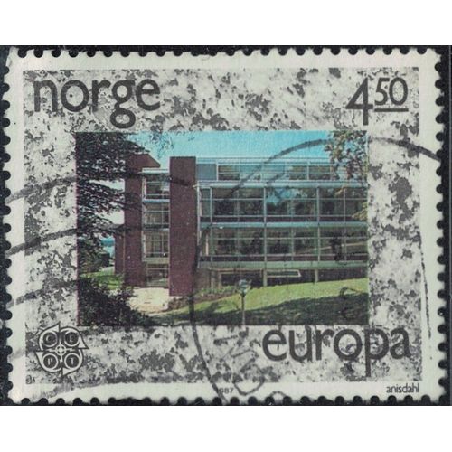 Norvège 1987 Oblitéré Used Architecture Bâtiments Europa Y&t No 922 Su