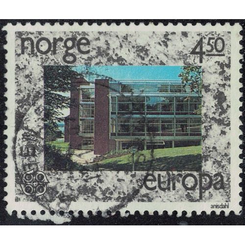 Norvège 1987 Oblitéré Used Architecture Bâtiments Europa Y&t No 922 Su