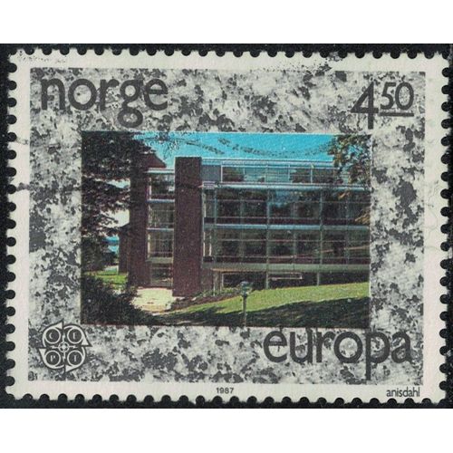 Norvège 1987 Oblitéré Used Architecture Bâtiments Europa Y&t No 922 Su