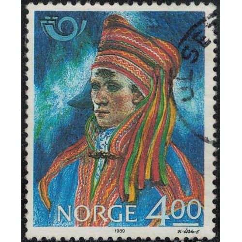 Norvège 1989 Oblitéré Used Costume Traditionnel De Kautokeino Y&t No 975 Su