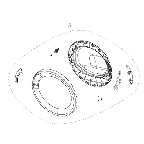 Porte complète (repère 10) - Sèche-linge (2984780100 BEKO)