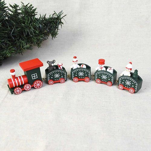 5 Noeuds Petit Train De Noël En Bois Ornement Décoration De Noël Pour La Maison Père Noël Enfants Jouets Mignon Nouvel An Cadeaux Navidad 2021