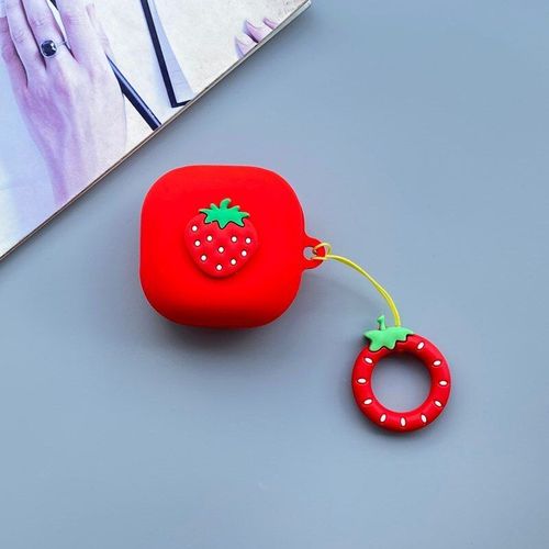 Coque 3D en Silicone pour Samsung Galaxy Buds Live, boîtier de Recharge pour écouteurs, compatible Bluetooth, avec anneau de doigt, fruit délicieux