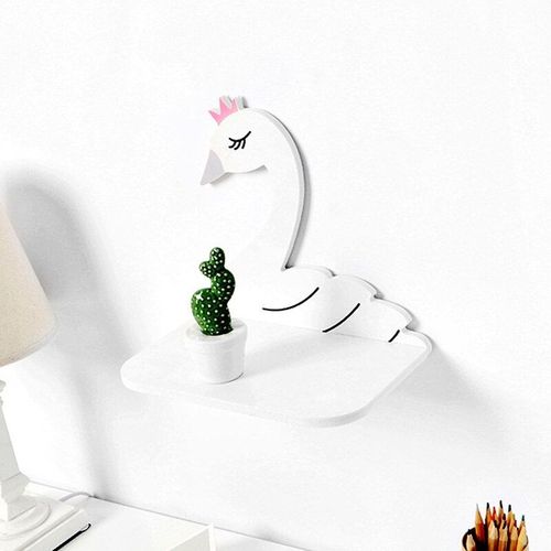 Mignons Supports De Rangement En Forme De Cygne, Étagère Flottante, Pour Vêtements De Chambre D'enfants, Articles Divers, Supports De Décoration, Étagère Murale, Organization