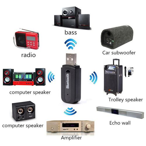 Haut parleur Bluetooth 4.0 pour voiture, adaptateur USB, Audio sans fil, Jack 3.5mm pour TV, PC, Kit de voiture