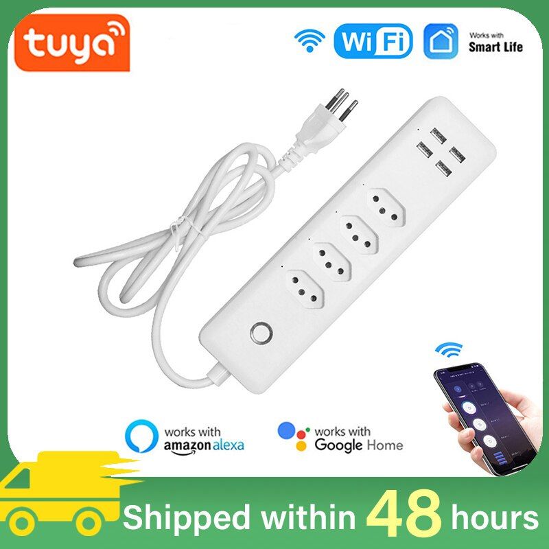 Bande d'alimentation intelligente Wifi, 4 prises lectriques...