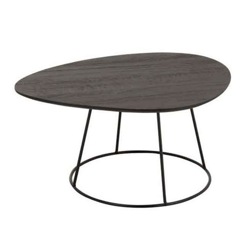 Paris Prix - Table D'appoint Design "Mesla" 60cm Marron Foncé