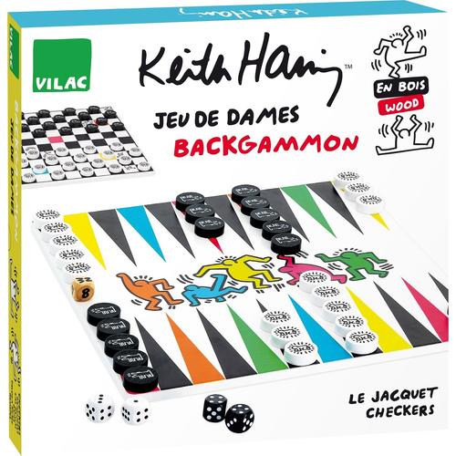 Vilac Jeu De Dames / Backgammon - Keith Haring