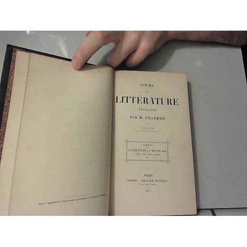 Oeuvres De Villemain, Littérature Au Moyen-Âge (Deux Tomes)
