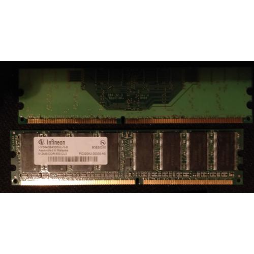 2 x INFINEON 512 DDR 400 CL3