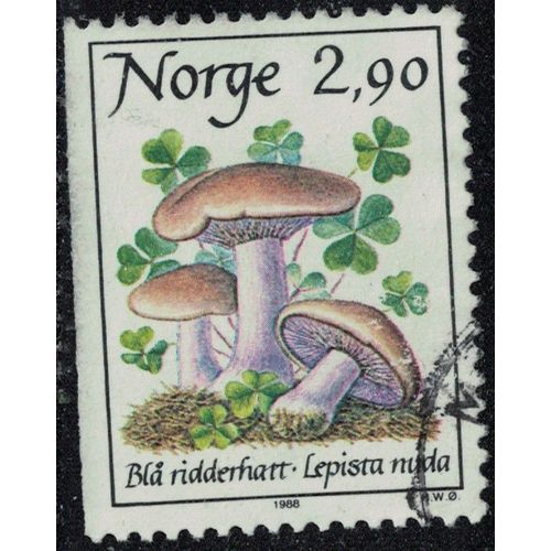 Norvège 1988 Oblitéré Used Champignon Lepista Nuda Pied Bleu Y&t No 946 Su