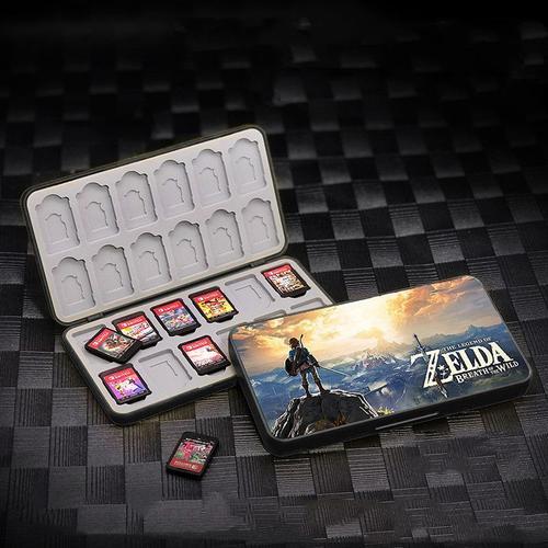 Étui De Rangement Compatible Avec Nintendo Switch, Avec 24 Emplacements De Carte De Jeu Et 24 Emplacements De Carte Micro Sd (Zelda)