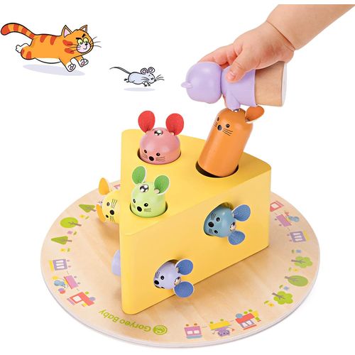 Jouet En Bois Jouet Bebe 1 2 3 Ans Garçons Et Filles Montessori Puzzle Fromage En Bois Jeu De Tri Motricité Fine Jouets Éducatifs Cadeaux Pour Bebes