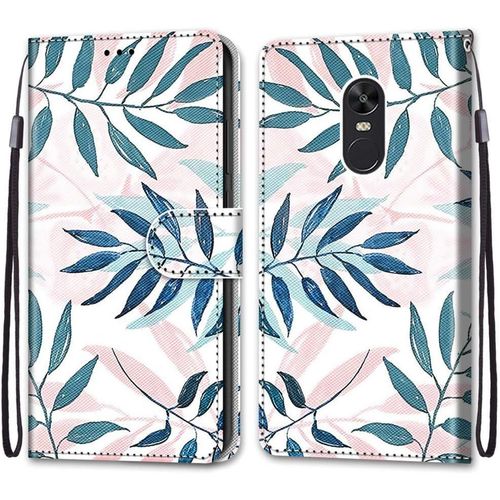 Coque Pour Xiaomi Redmi Note 4x, Etui En Cuir Pu Portefeuille Housse Coque Avec 360 Degres Silicone Antichoc Protection Cover Cuir Pochette Magnetique Und Flip Bequille (Conifere)