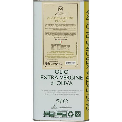 Oleum Comitis - Huile D'olive Extra Vierge 100% Italienne Extraite À Froid - Boîte De 5 Litre