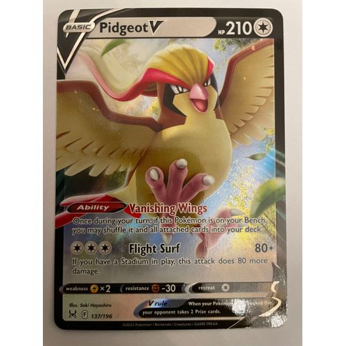Pidgeot V 137/196 Ultra Rare Lost Origin