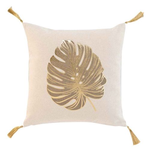 Coussin Déco Imprimé "Mogador" 40x40cm Beige