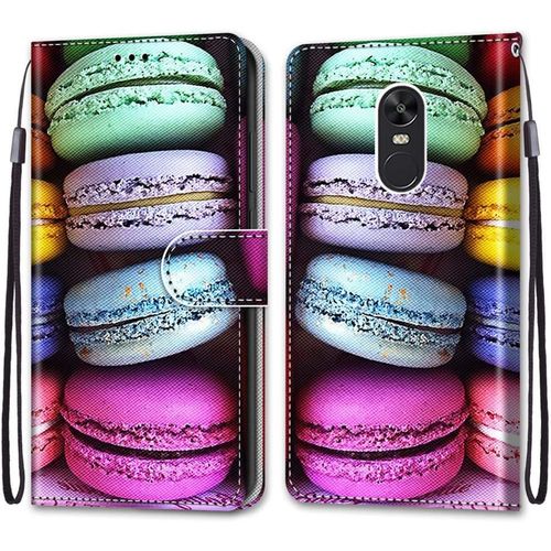 Coque Pour Xiaomi Redmi Note 4x, Etui En Cuir Pu Portefeuille Housse Coque Avec 360 Degres Silicone Antichoc Protection Cover Cuir Pochette Magnetique Und Flip Bequille (Macarons)