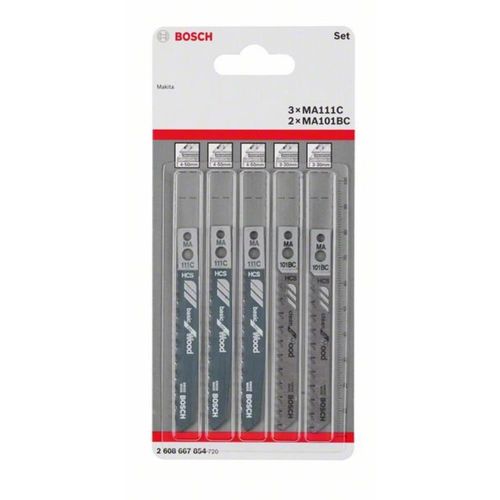 Bosch Lame de scie sauteuse mis en bois. 5 pi?ce. tige Makita