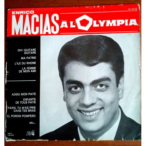 Enrico Macias A L'olympia 1964 Lp 33t