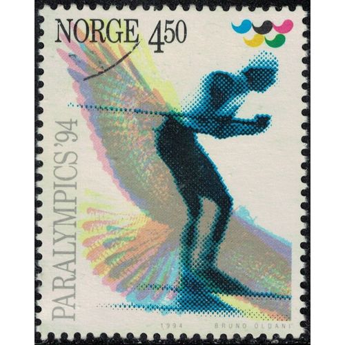 Norvège 1994 Oblitéré Used Jeux Paralympiques D'hiver Lillehammer Y&t No 1109 Su