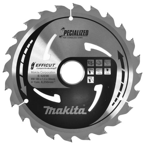 Lame de scie 185x1,5x30, 24Z Efficut | E-12239