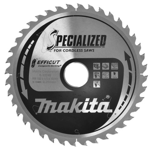 Lame de scie 185x1,5x30, 40Z Efficut | E-12245