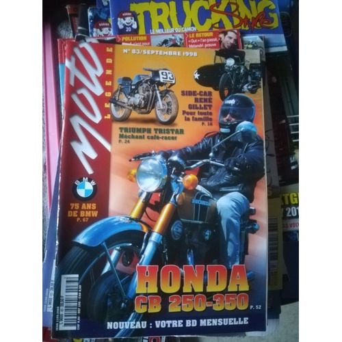 Moto Legende 83 Peugeot 125 P56 Tl4,Rene Gillet 1000 Type J,Triumph Tristar 750,Honda Cb350,Bmw R32,Yamaha Xs750