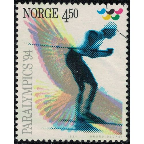 Norvège 1994 Oblitéré Used Jeux Paralympiques D'hiver Lillehammer Ski De Fond Y&t No 1109 Su