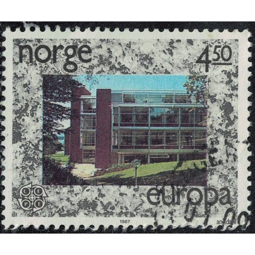 Norvège 1987 Oblitéré Used Architecture Bâtiments Europa Y&t No 922 Su
