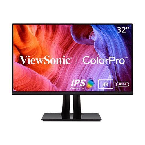 ViewSonic ColorPro VP3256-4K - Écran LED - 32" (31.5" visualisable) - 3840 x 2160 4K UHD (2160p) @ 60 Hz - IPS - 350 cd/m² - 1000:1 - 5 ms - 2xHDMI, DisplayPort, USB-C - haut-parleurs