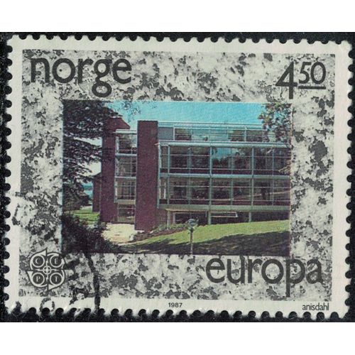 Norvège 1987 Oblitéré Used Architecture Bâtiments Europa Y&t No 922 Su