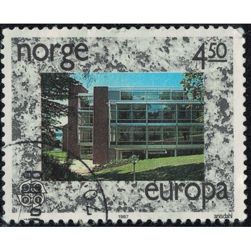 Norvège 1987 Oblitéré Used Architecture Bâtiments Europa Y&t No 922 Su