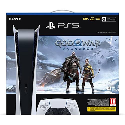 Pack Console Sony Playstation 5 Digital + God Of War Ragnarok [Import Italie]