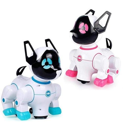 Trade Shop - Chien Robot Danse Et Marche Sons Et Lumieres Jouets Pour Enfants 2 Couleurs