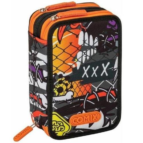 Trade Shop - Comix Bright Zombie Boy 3-Zip Crayon Case Complete School Kit