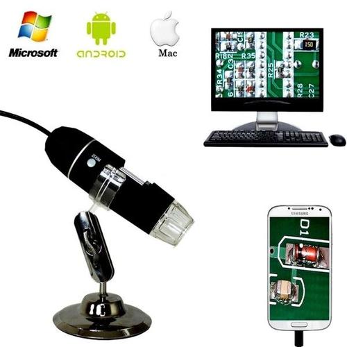 Microscope USB numérique 40x 1000x PC Photos de carnet vidéo 8 LED 2,0 MPX Support
