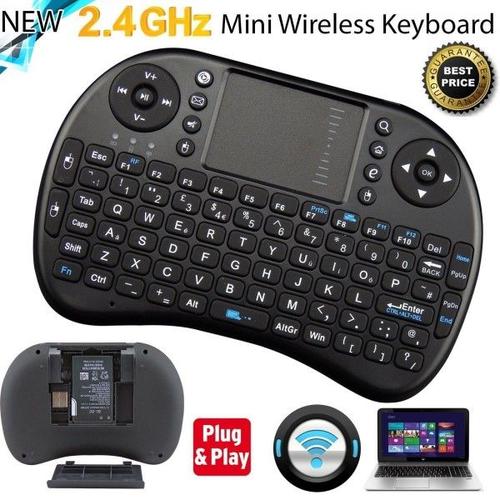 Trade Shop - Mini Tastiera Wireless 2,4ghz Qwerty Touchpad Per Android Tv Xbox Pc 92 Tasti -