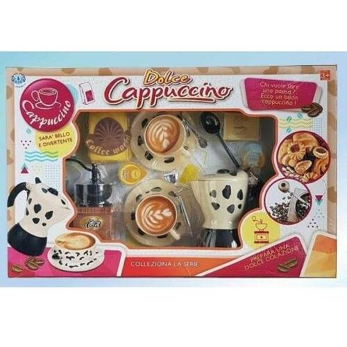 Trade Shop - Cappuccino Sucré Petit Déjeuner Moka Tasses Cuillères Jouet Enfant