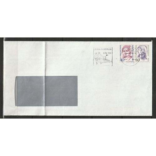 Timbres Sur Enveloppe Allemagne, Oblitération 25 Km De Berlin Avec Maria Sibylla Merian, 1987 N° 1163, Dorothea Erxleben 1987 N° 1164