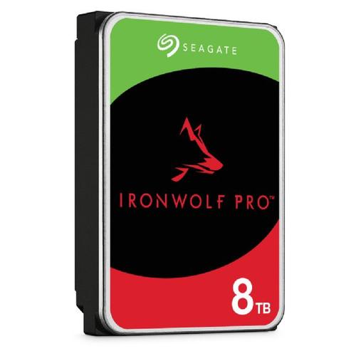 Seagate IronWolf Pro ST8000NT001 - Disque dur - 8 To - interne - 3.5" - SATA 6Gb/s - 7200 tours/min - mémoire tampon : 256 Mo - avec 3 ans de Seagate Rescue Data Recovery