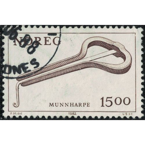 Norvège 1982 Oblitéré Used Munnharpe Instrument Musical Harpe Buccale Y&t No 820 Su