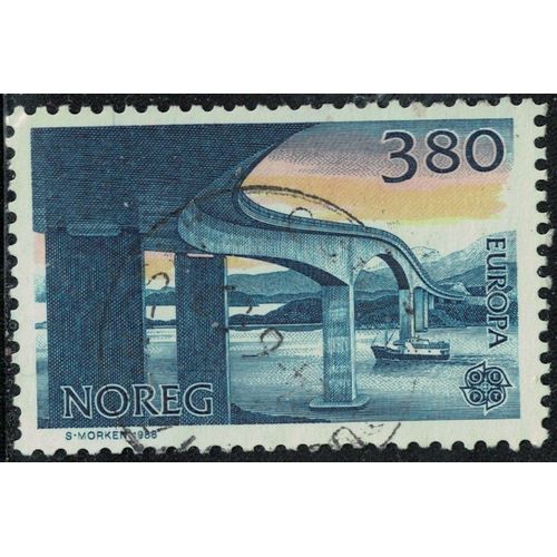 Norvège 1988 Oblitéré Used Pont Routier Transports Et Communications Y&t No 953 Su