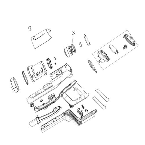 Moteur repère 3 d'origine - Aspirateur (140215947015 ELECTROLUX)