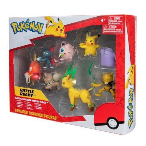 8 Figurines Bandai - Pokémon - Pikachu. Rondoudou. Rocabot. Abra. Farfuret. Métamorph. Phyllali Et Magicarpe
