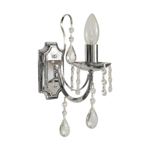 Zumaline Albi Applique Bougie, Chrome, Verre, 1x E14