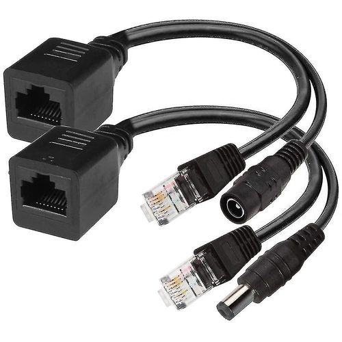 2 Pcs Passive Poe Injecteur Et Splitter Kit Dc Power Adaptor Connecteur