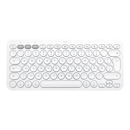 Logitech Clavier Bluetooth multi-appareils K380 - Clavier - sans fil - Bluetooth 3.0 - Nordique (Danois/Finnois/Norvégien/Suédois) - blanc cassé