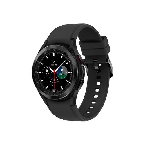Samsung Galaxy Watch4 Classic - 42 Mm - Noir - Montre Intelligente Avec Bracelet De Sport Ridge - Fluoroélastomère - Noir - Affichage 1.2" - 16 Go - Nfc, Wi-Fi, Bluetooth - 46.5 G